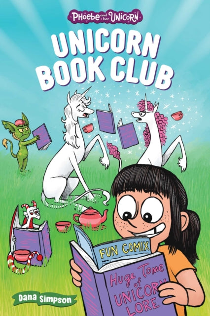 Book cover of: Unicorn Book Club. By: Dana Simpson