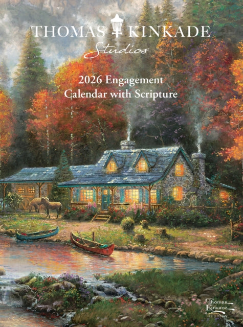 Book cover of: Thomas Kinkade Studios 2026 Monthly/Weekly Engagement Calendar with Scripture
