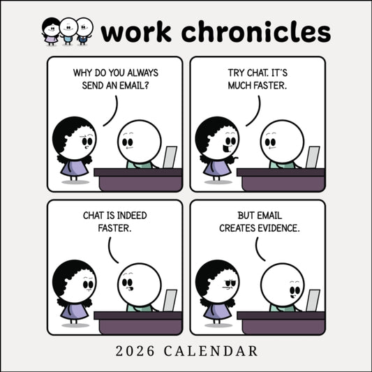 Book cover of: Work Chronicles 2026 Wall Calendar
