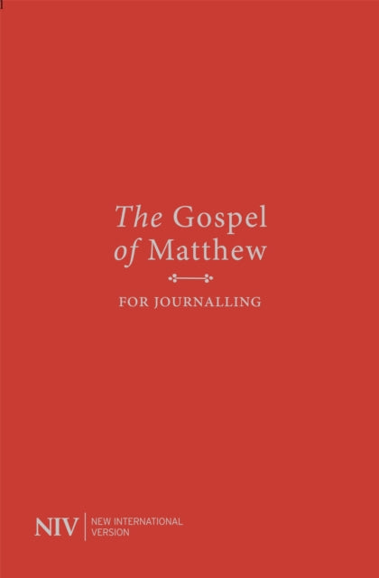Book cover of: NIV Gospel of Matthew for Journalling. By: Ne International Version