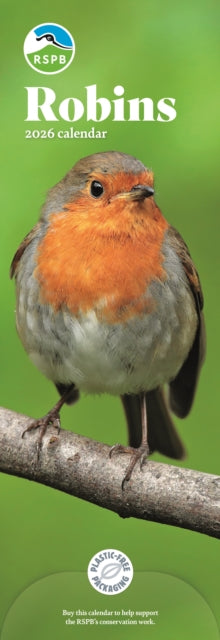 Book cover of: Rspb Robins Slim Calendar 2026