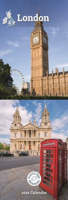 Book cover of: London Slim Calendar 2026