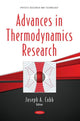 Book cover of: Advances in Thermodynamics Research. By: Joseph A. Cobb