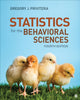 Book cover of: Statistics for the Behavioral Sciences. By: Gregory J. Privitera