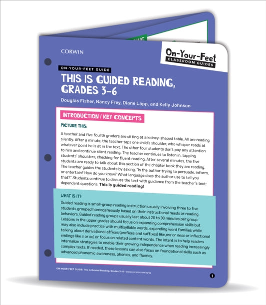 Book cover of: On-Your-Feet Guide: This Is Guided Reading, Grades 3-6. By: Doug B. Fisher