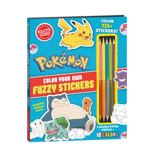 Book cover of: Pokemon Color Your Own Fuzzy Stickers. By: Editors of Klutz