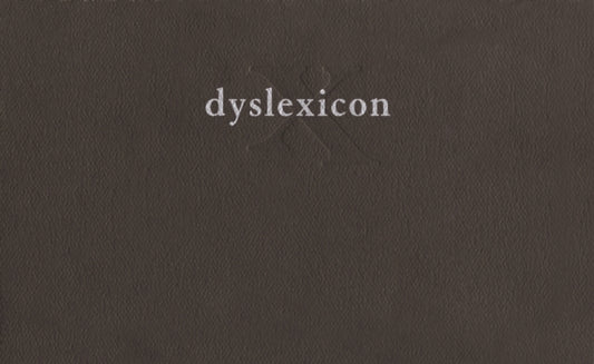 Book cover of: dyslexicon