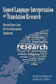 Book cover of: Signed Language Interpretation and Translation Research. By: Brenda Nicodemus