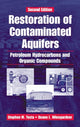 Book cover of: Restoration of Contaminated Aquifers. By: Stephen M. Testa