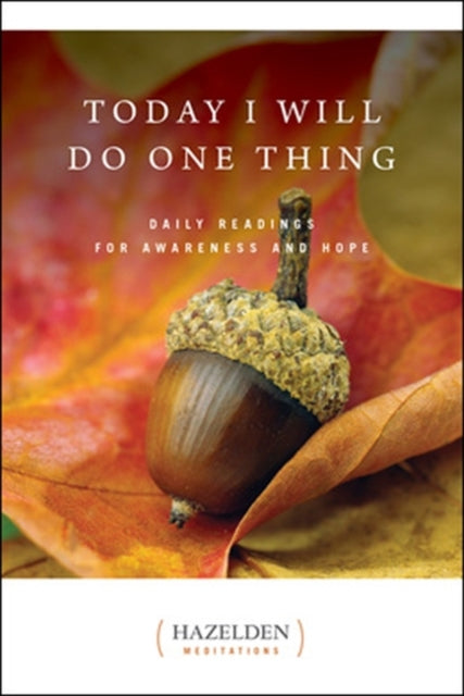 Book cover of: Today I Will Do One Thing