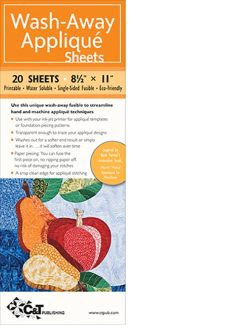 Book cover of: Wash-Away Applique Sheets. By: Beth Ferrier