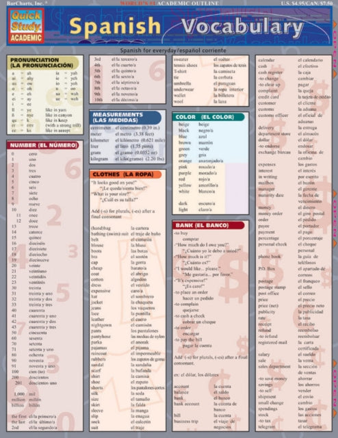 Book cover of: Spanish Vocabulary