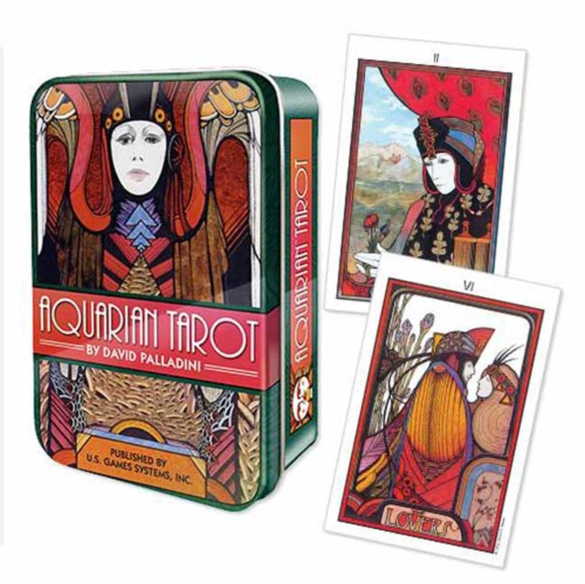 Book cover of: Aquarian Tarot In A Tin. By: David Palladini