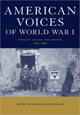 Book cover of: American Voices of World War I. By: M. Marix Evans