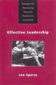 Book cover of: Effective Leadership. By: Len Sperry