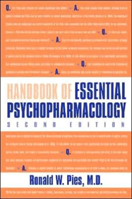 Book cover of: Handbook of Essential Psychopharmacology. By: Ronald W. Pies