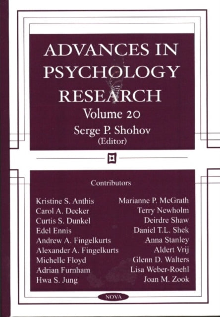Advances in Psychology Research