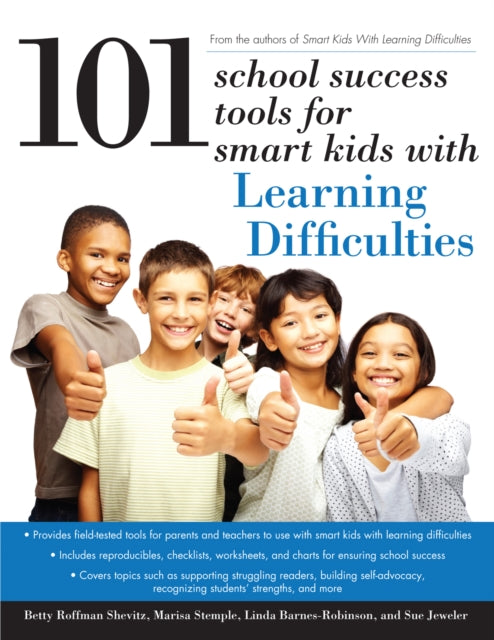 Book cover of: 101 School Success Tools for Smart Kids with Learning Difficulties. By: Betty Roffman Shevitz