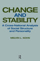 Book cover of: Change and Stability. By: Melvin L. Kohn
