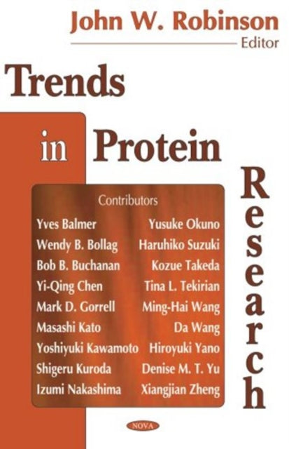 Book cover of: Trends in Protein Research. By: Robinson, John W.