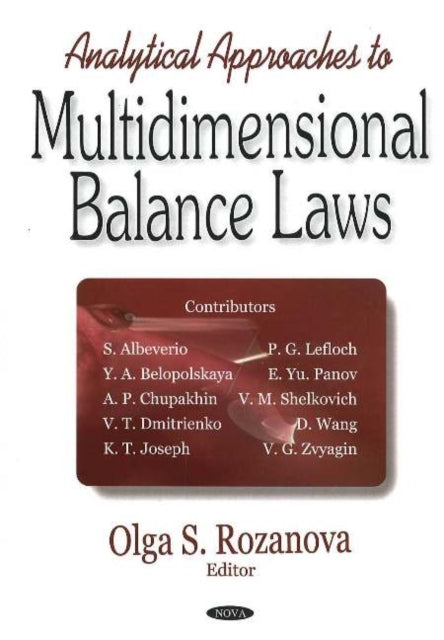Book cover of: Analytical Approaches to Multidimensional Balance Laws