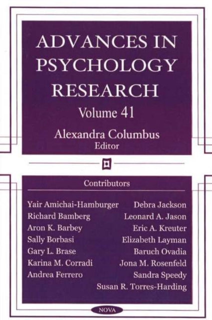 Advances in Psychology Research