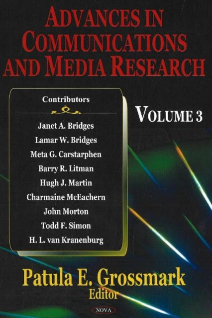 Book cover of: Advances in Communications & Media Research. By: Patula E. Grossmark