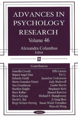 Advances in Psychology Research
