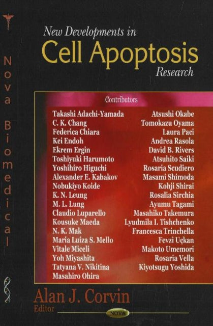 Book cover of: New Developments in Cell Apoptosis Research. By: Alan J. Corvin