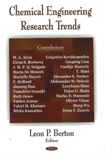 Book cover of: Chemical Engineering Research Trends
