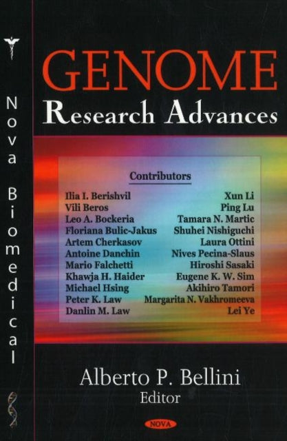 Book cover of: Genome Research Advances. By: Alberto P. Bellini