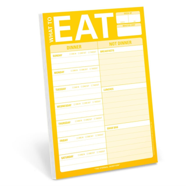 Knock Knock What to Eat Pad (Yellow) 9781601061539 Knock Knock