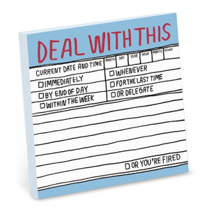 Knock Knock Deal With This Hand Lettered Sticky Note