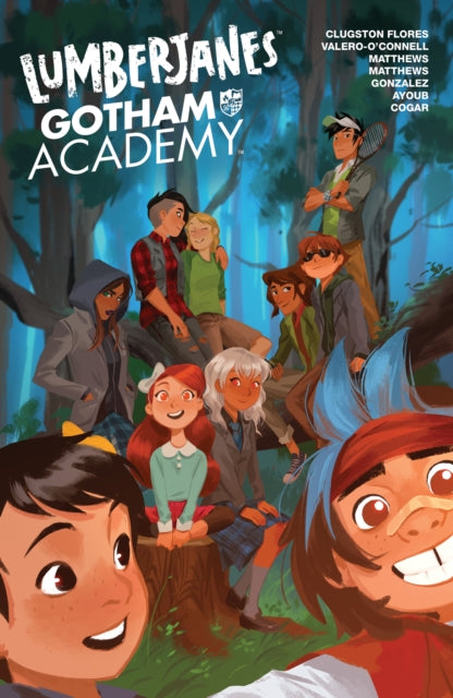 Book cover of: Lumberjanes/Gotham Academy. By: Chynna Clugston-Flores