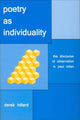 Book cover of: Poetry as Individuality. By: Derek Hillard