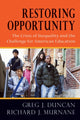 Book cover of: Restoring Opportunity. By: Greg J. Duncan