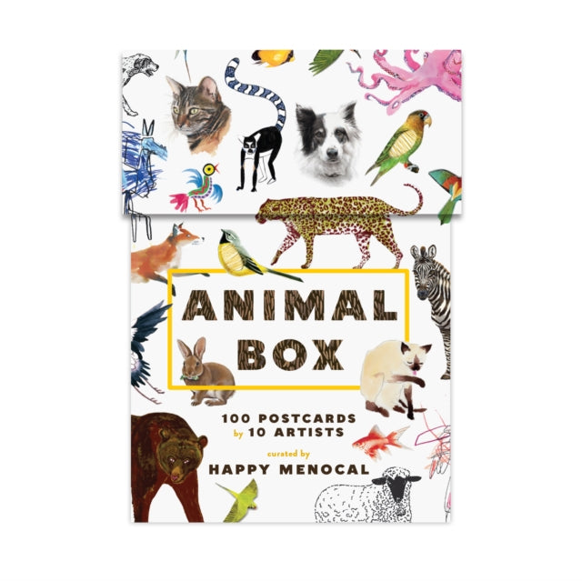 Book cover of: Animal Box Postcards. By: Happy Menocal