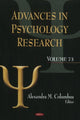 Book cover of: Advances in Psychology Research. By: Alexandra M. Columbus