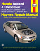 Book cover of: Honda Accord (2003-2012) & Crosstour (2010-2014) Haynes Repair Manual (USA). By: Haynes Manuals Inc. Editors
