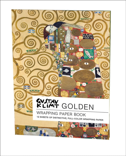 Book cover of: Golden, Gustav Klimt Wrapping Paper Book. By: Klimt, Gustav
