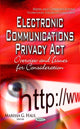 Book cover of: Electronic Communications Privacy Act. By: Marissa G. Haul