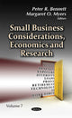 Book cover of: Small Business Considerations, Economics & Research. By: Peter R. Bennett