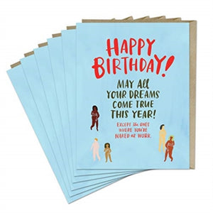 6-Pack Em & Friends Naked At Work Birthday Card
