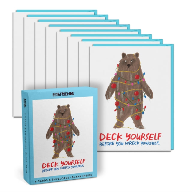 Book cover of: Em & Friends Deck Yourself Boxed Greeting Cards, Box of 8 Single Holiday Cards