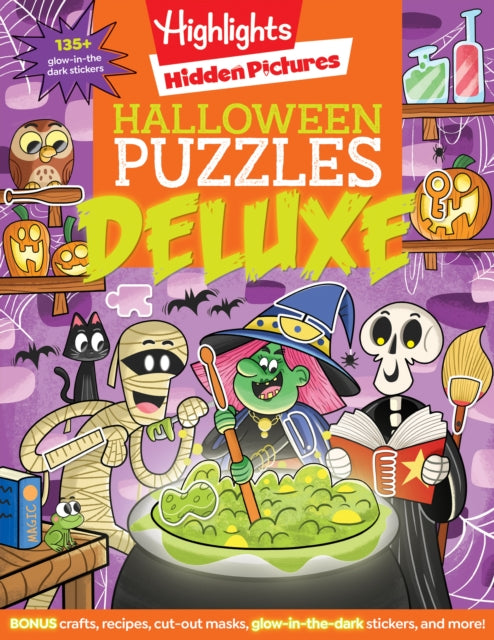 Book cover of: Halloween Puzzles Deluxe. By: Highlights