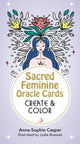 Book cover of: Sacred Feminine Oracle Cards: Create and Color. By: Anne-Sophie Casper