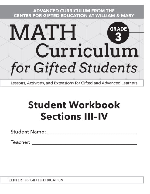 Book cover of: Math Curriculum for Gifted Students. By: Margaret Patti