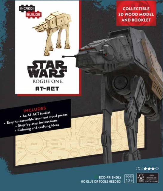 Book cover of: IncrediBuilds: Star Wars: Rogue One: AT-ACT 3D Wood Model and Book
