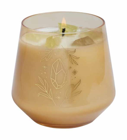 Book cover of: Citrine Crystal Healing Scented Glass Candle