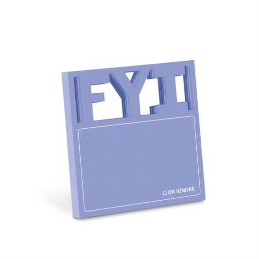 Book cover of: Knock Knock FYI Die-Cut Sticky. By: Knock Knock